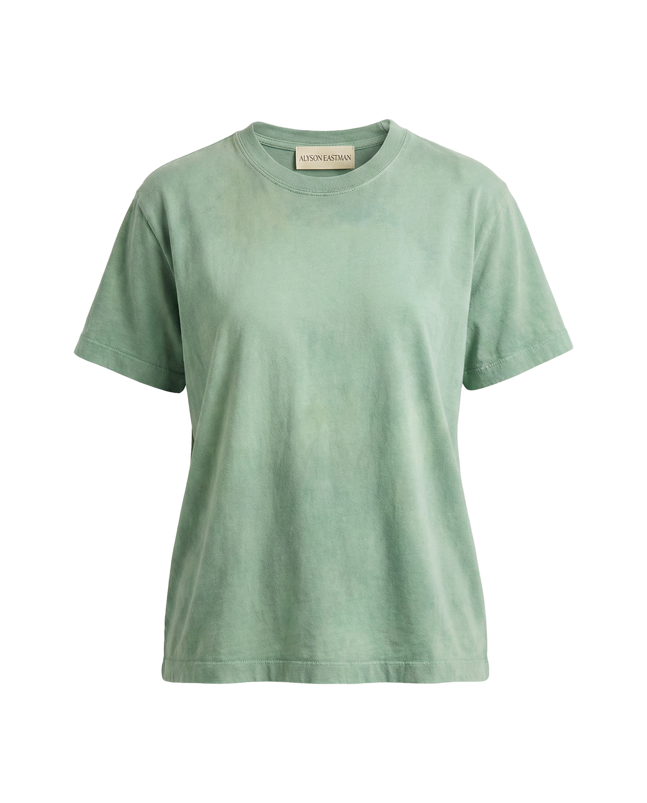 VINTAGE STYLE TEE in Green - hand dyed