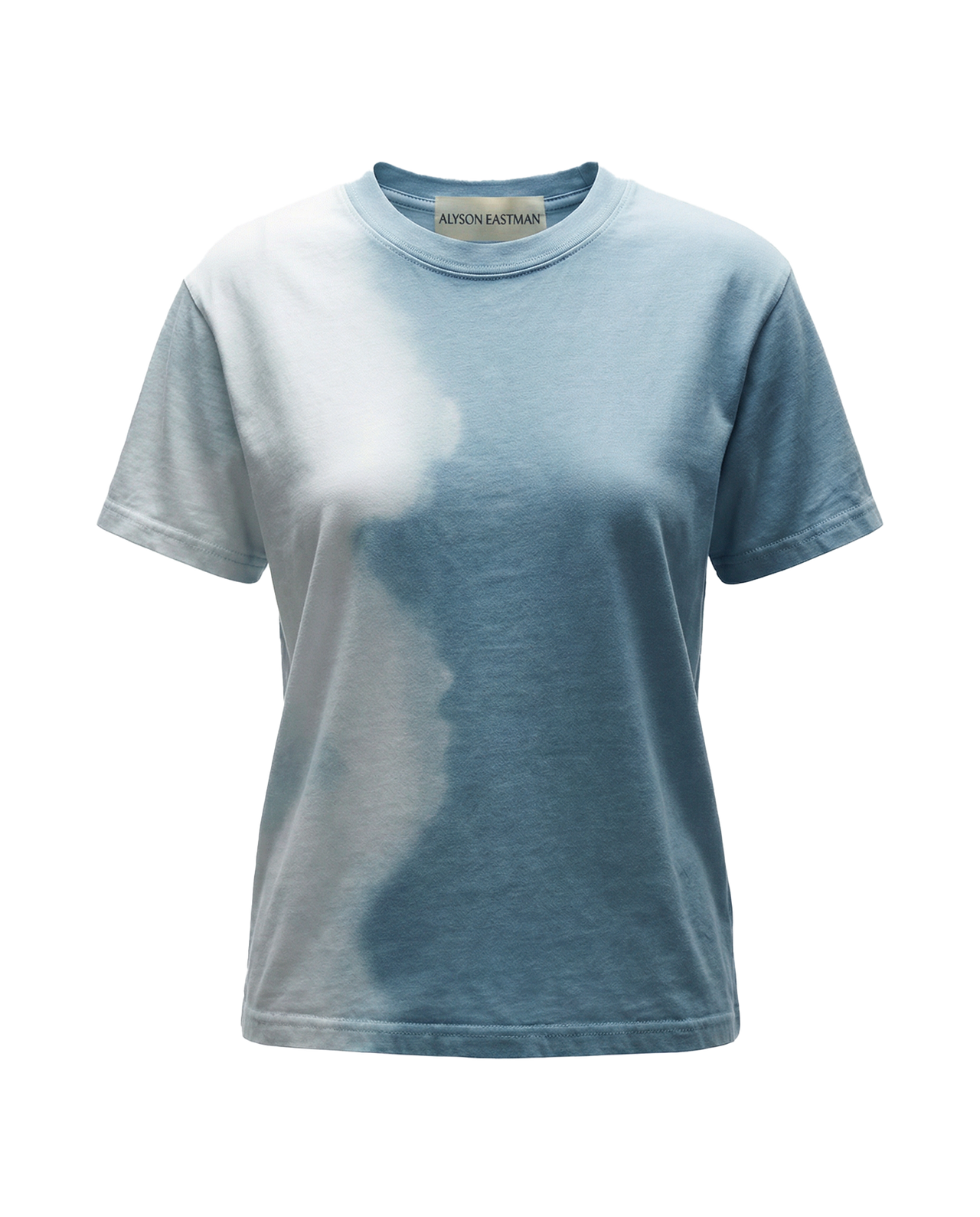 VINTAGE STYLE TEE Blue & White - Hand Dyed