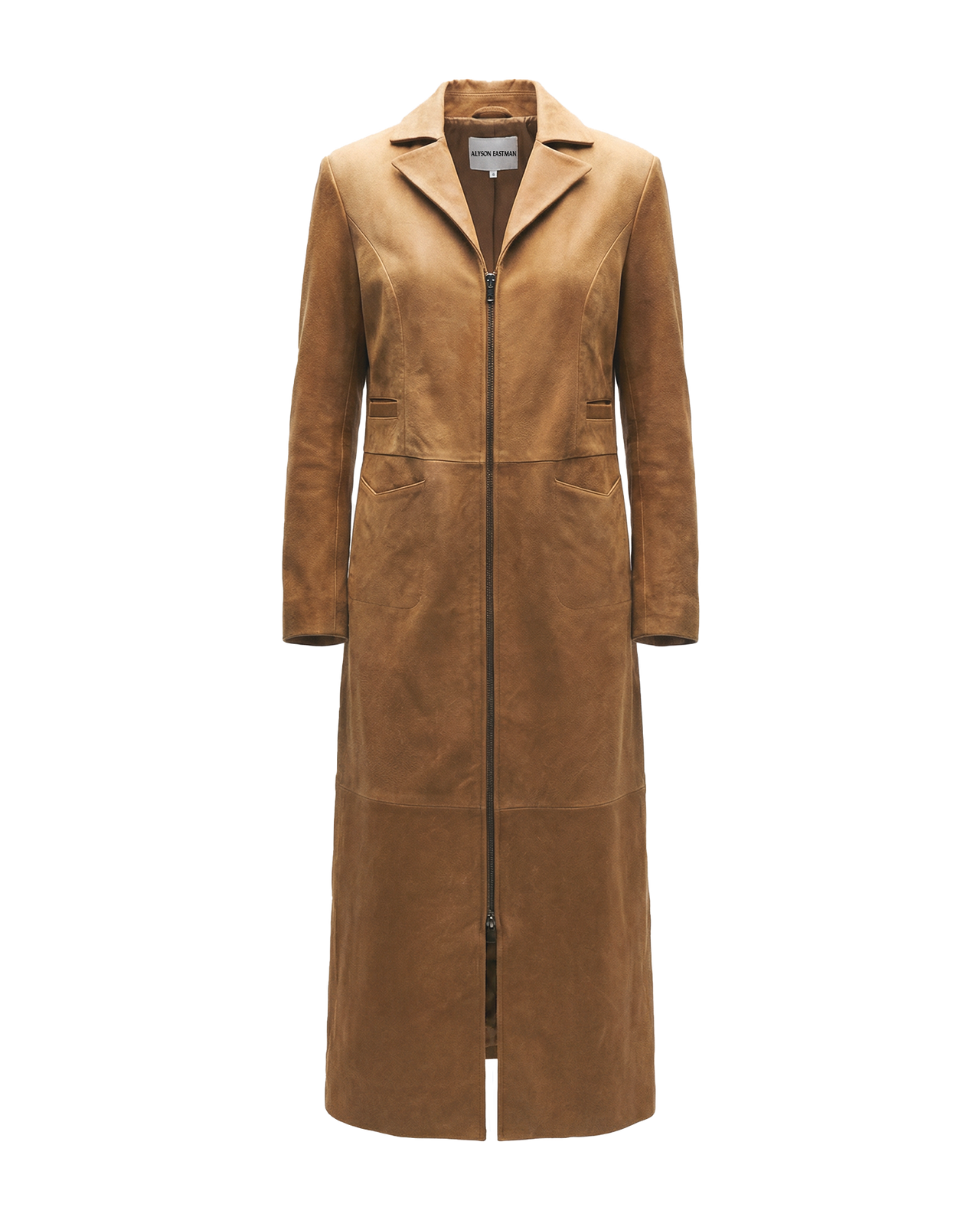 LINEAR Long Coat in Cognac