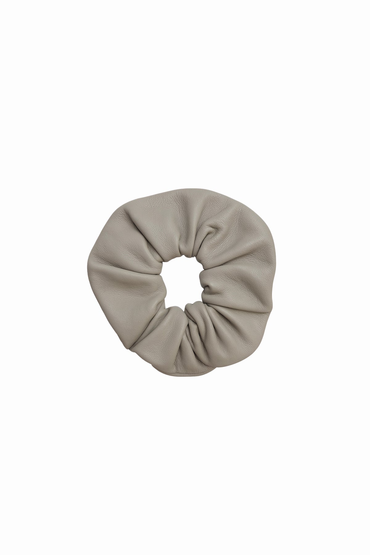 Leather Scrunchie Dove