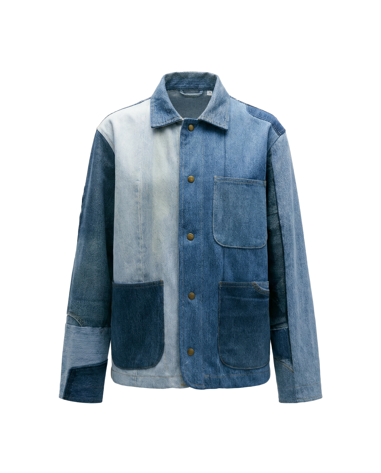 SKYLAR BUTTON UP in reworked denim