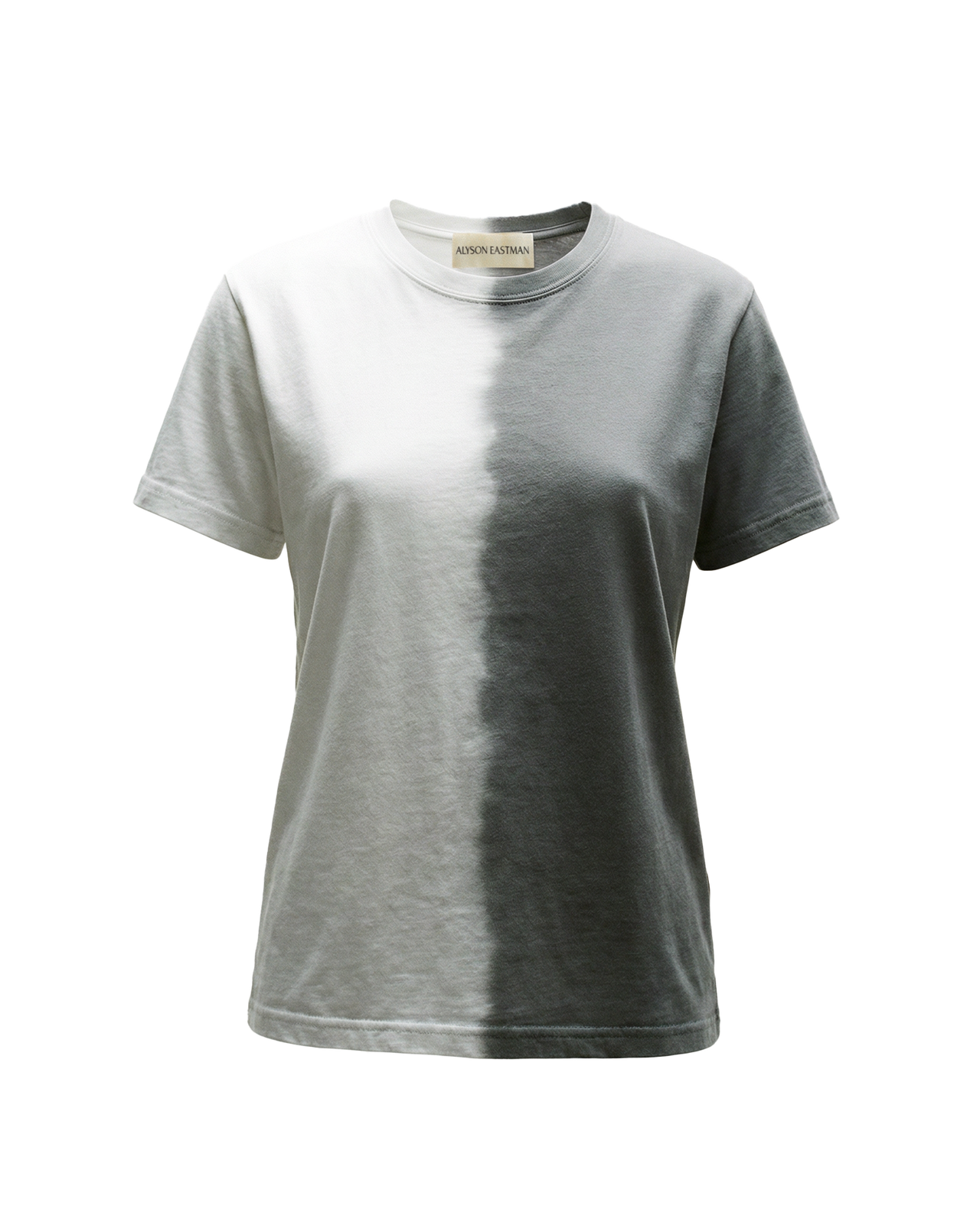 VINTAGE STYLE TEE in Black and white - Hand Dyed