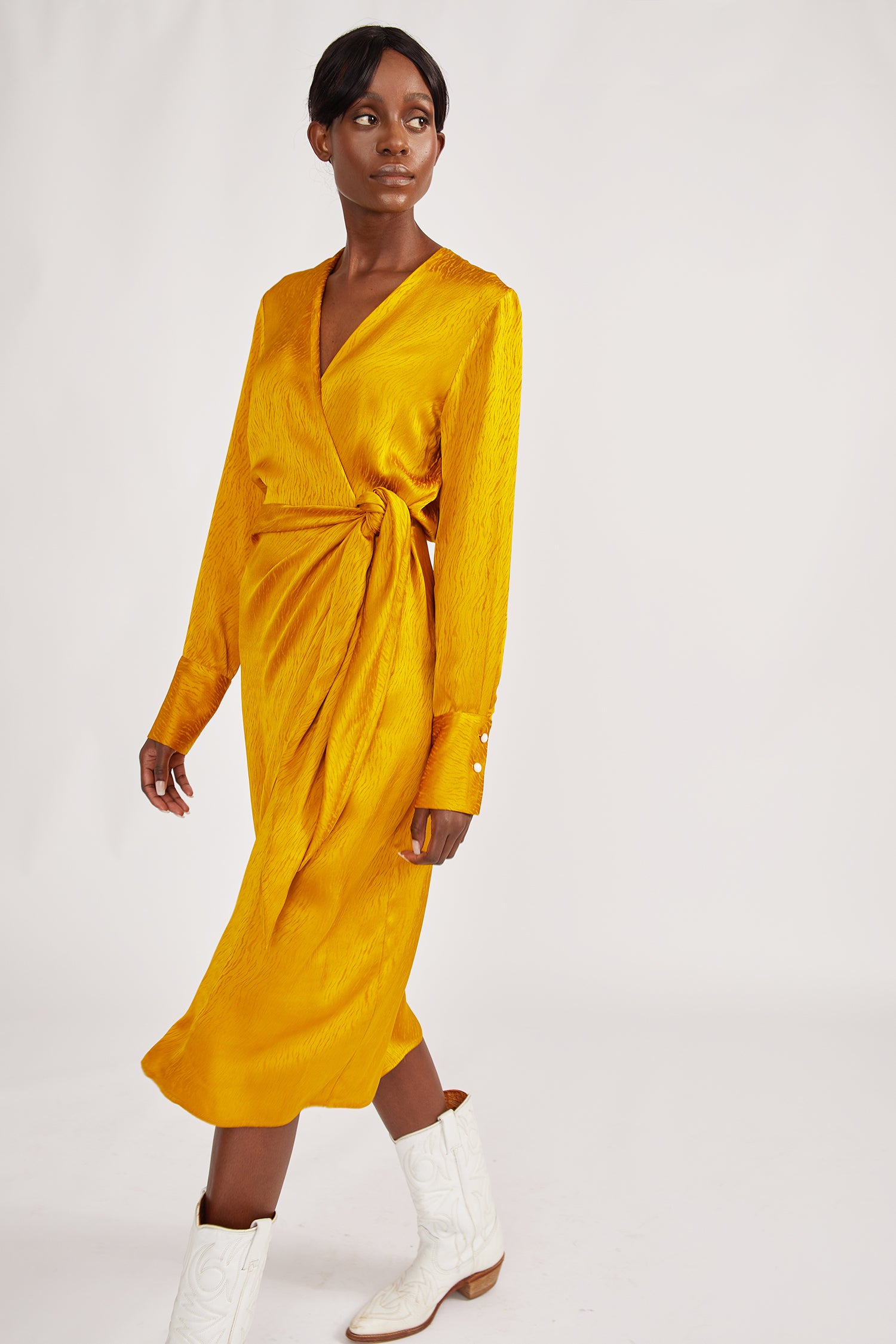 WRAP DRESS Canary