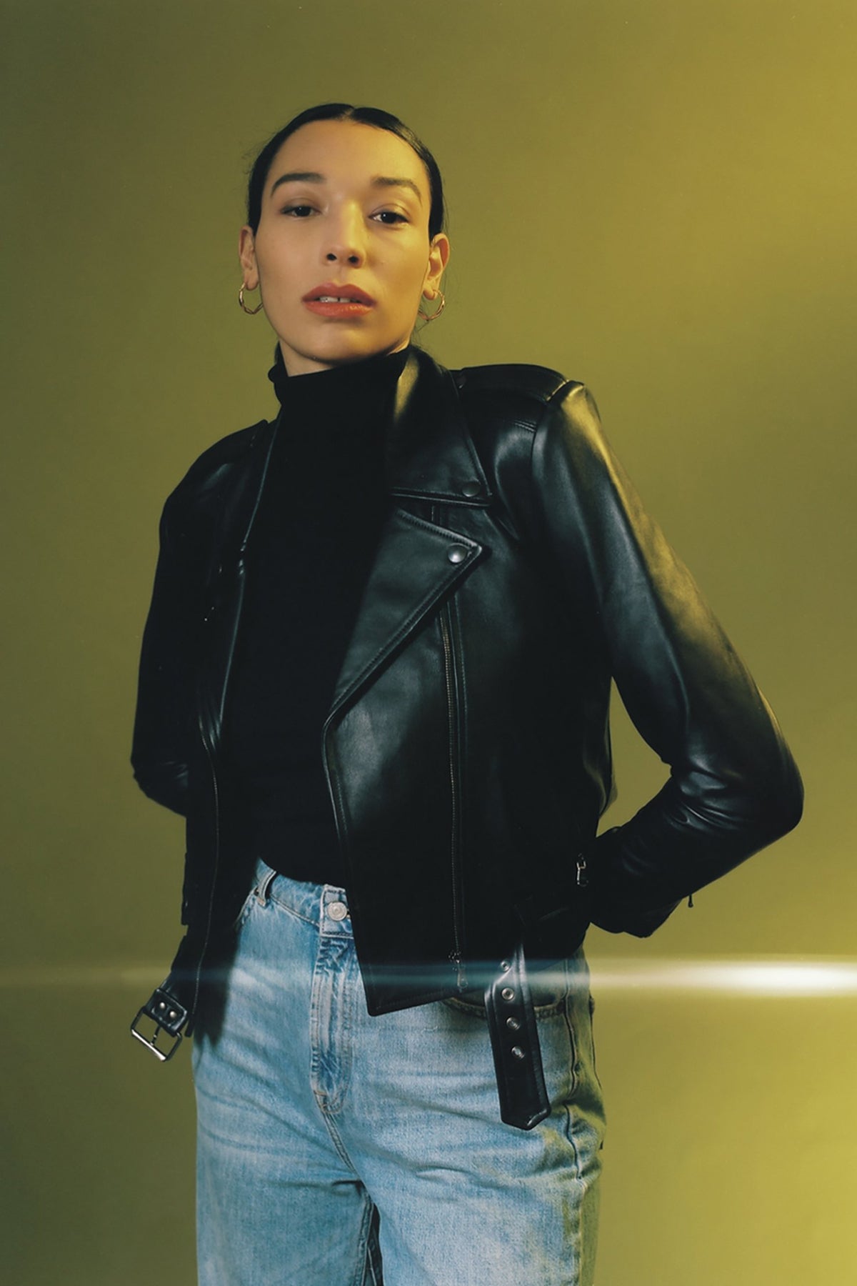 black moto jacket